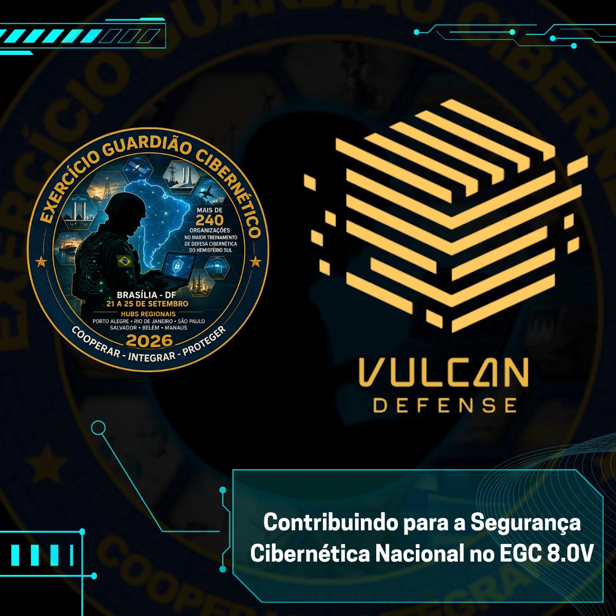Vulcan Defense no exercício Guardião Cibernético EGC 8.0V